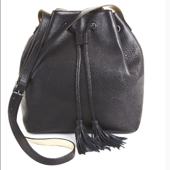 BCBG Handbags - BCBG Makenzie black/gold leather  bag